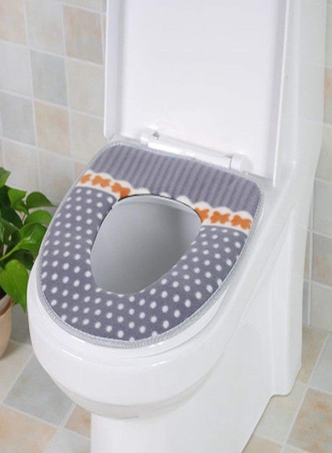 ZIVIK Toilet Seat Cover Pads, Washable Toilet Seat Cushion Mat Winter Washable Toilet Seat Lid Cover Pads, Cleaning Comfortable - Image 2